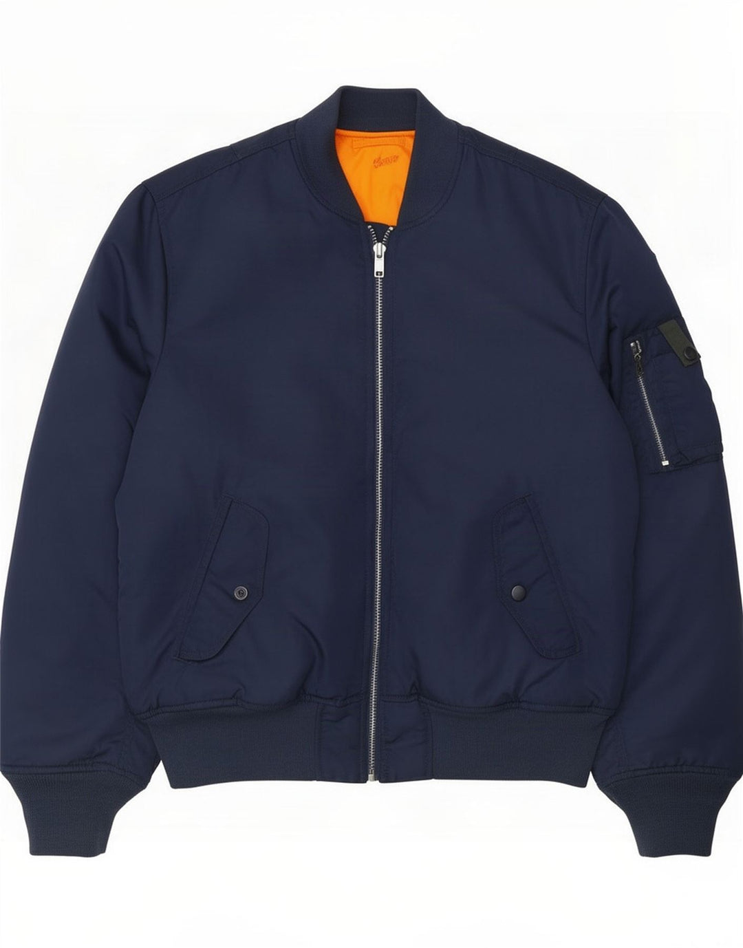 Giubbotto bomber da uomo Pull & Bear UK 38 color block blu navy medio