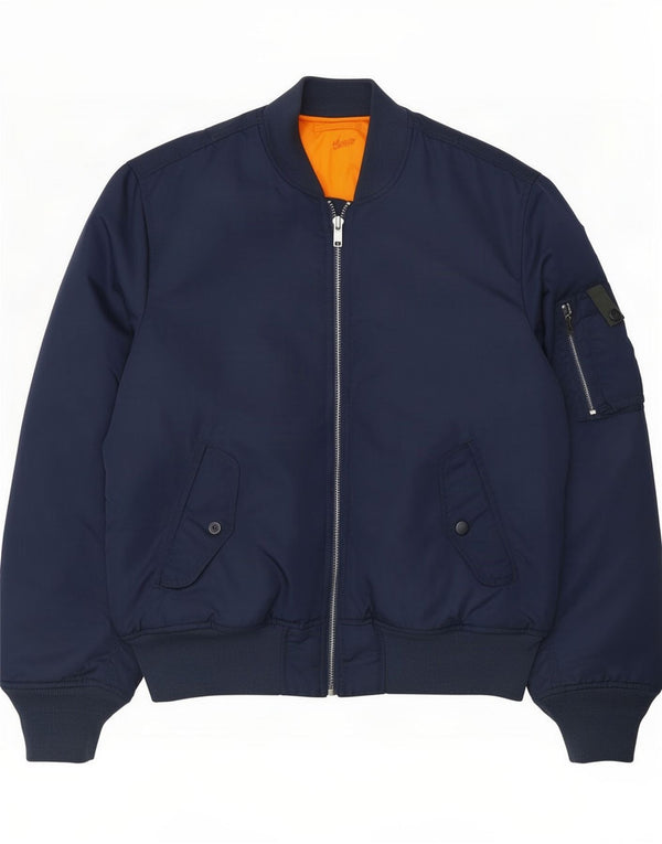 Giubbotto bomber da uomo Pull & Bear UK 38 color block blu navy medio
