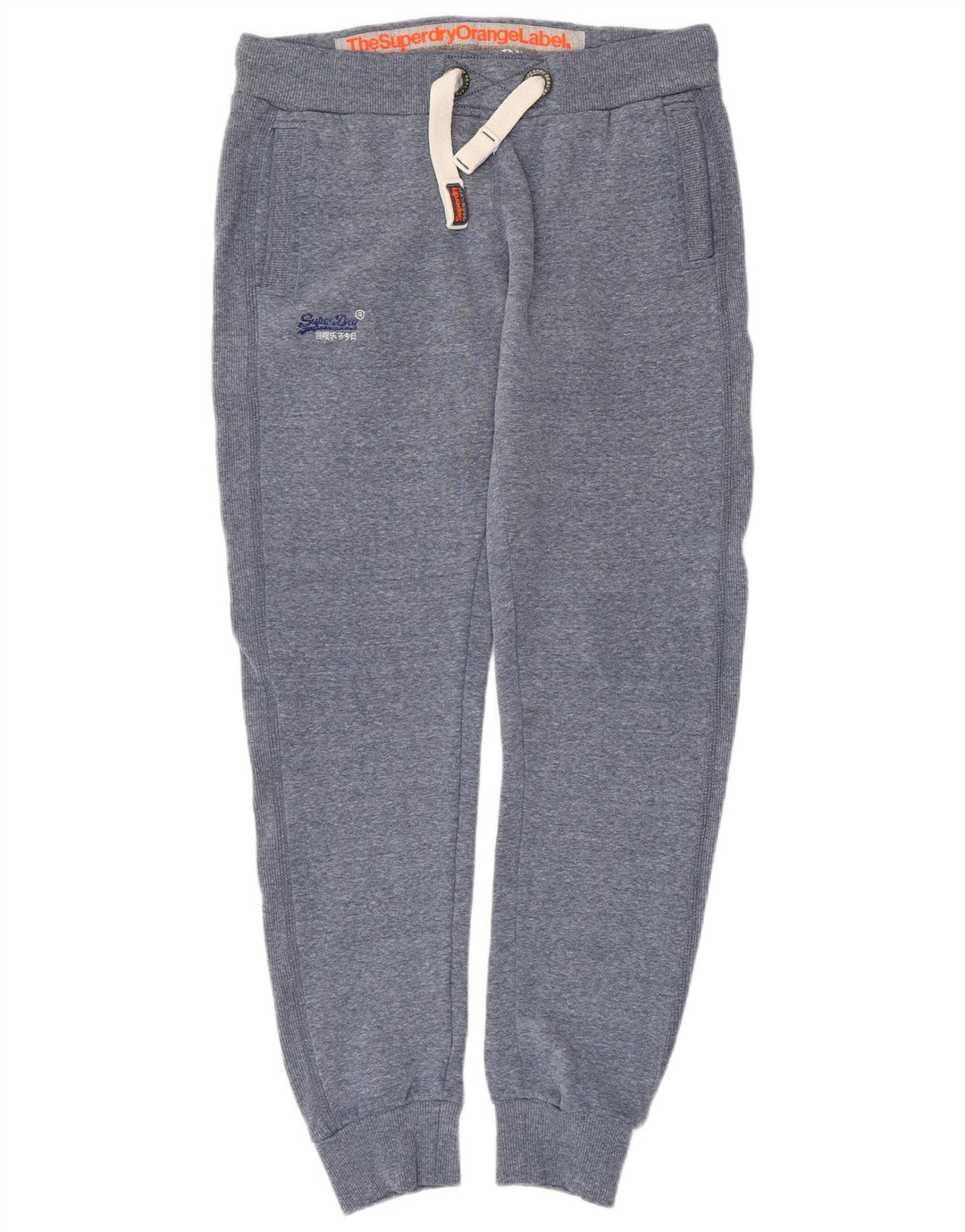 Pantaloni da tuta da uomo Superdry Joggers in cotone chiazzato blu medio