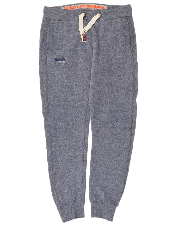 Pantaloni da tuta da uomo Superdry Joggers in cotone chiazzato blu medio