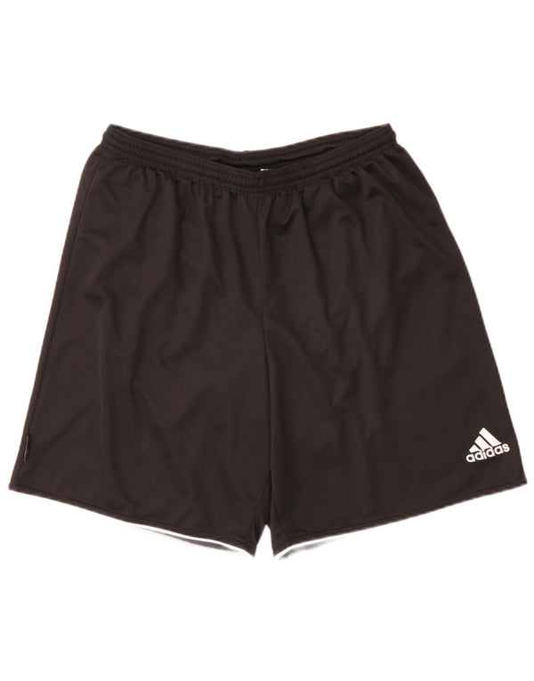 Pantaloncini sportivi da uomo Adidas grandi in poliestere nero
