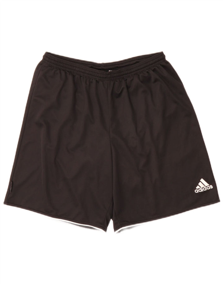 Pantaloncini sportivi da uomo Adidas grandi in poliestere nero