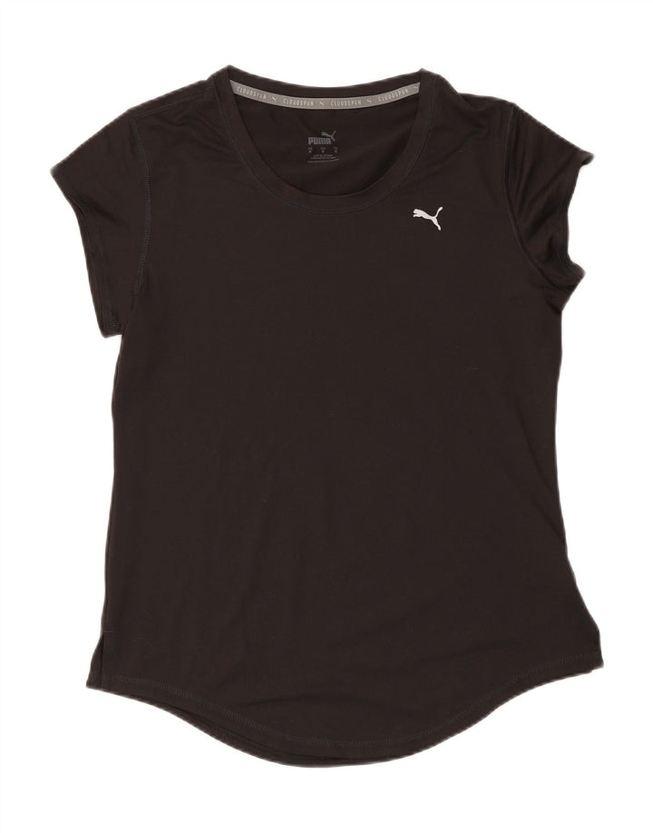 T-shirt Puma Cloudspun da donna Top UK 12 Medium Nero Poliestere