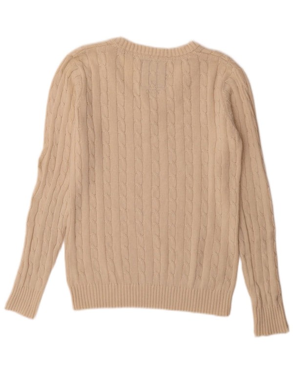 Maglione Kangol da donna con scollo a V UK 10 piccolo Beige