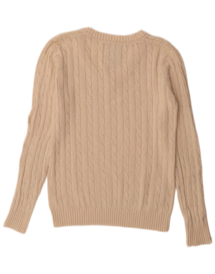 Maglione Kangol da donna con scollo a V UK 10 piccolo Beige