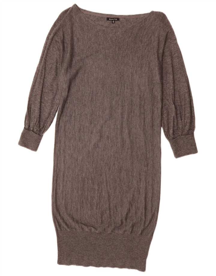 Abito maglione da donna Massimo Dutti UK 10 piccolo in lana grigia