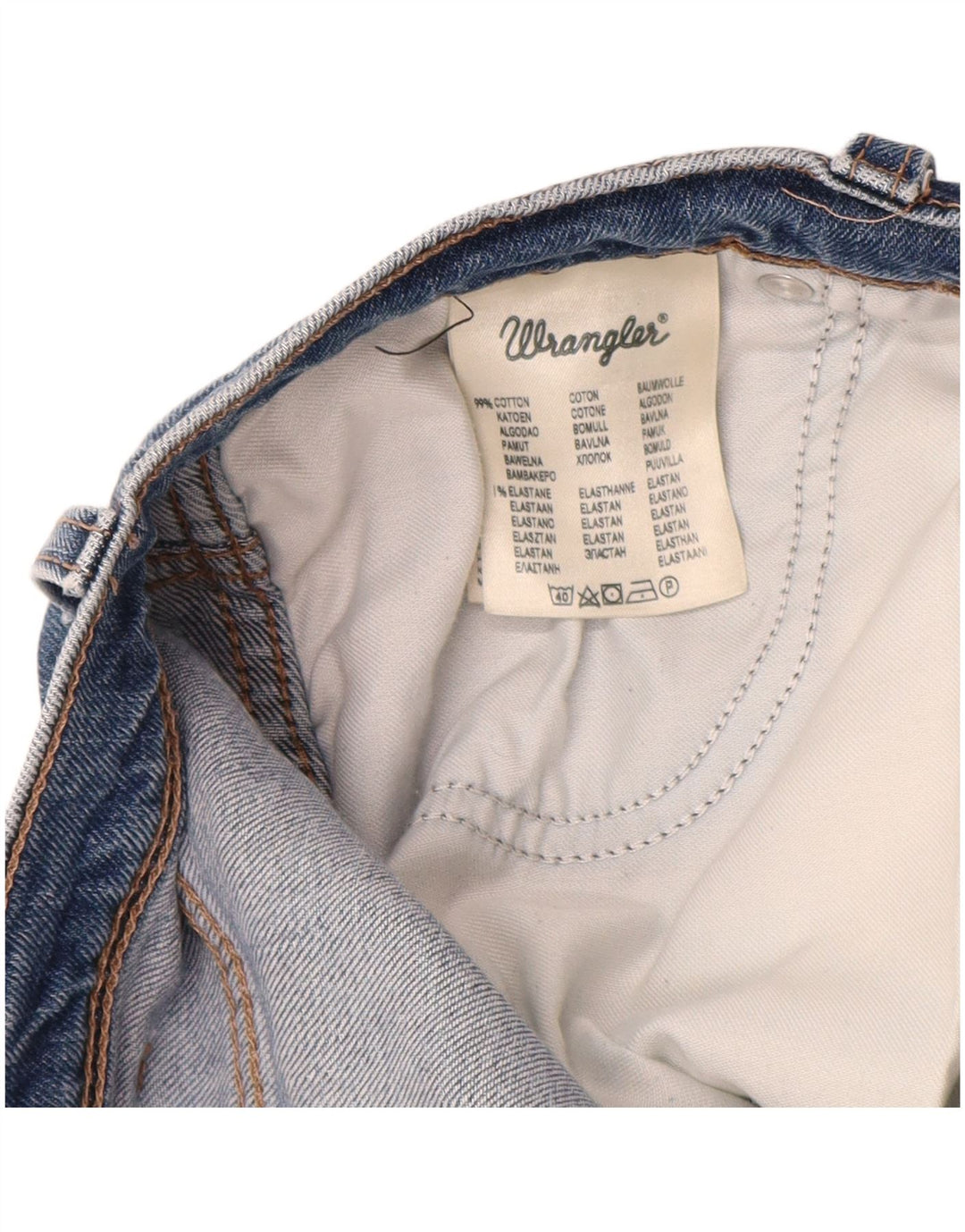 Jeans dritti da uomo vestibilità regolare WRANGLER W34 L30 cotone blu