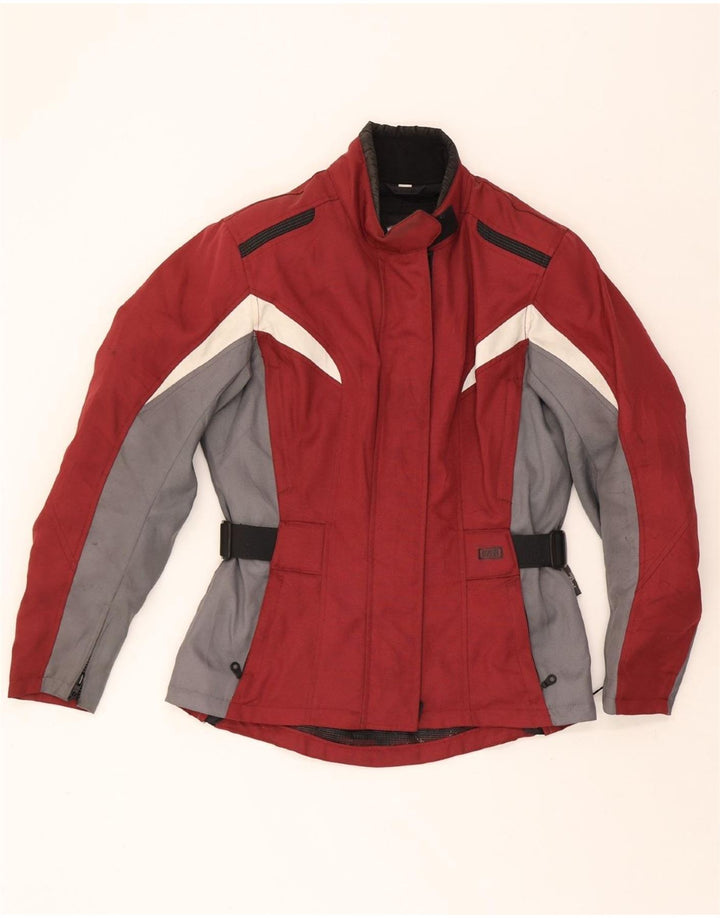 IXS Womens Moto Racer Rain Jacket UK 14 Medium Red Colourblock Polyester Vintage IXS and Second-Hand IXS from Messina Hembry 