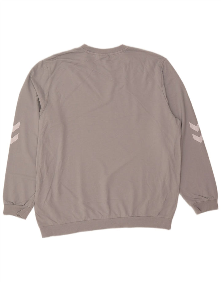 Felpa da uomo HUMMEL maglione 2XL cotone grigio