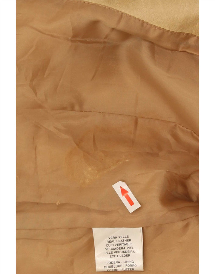 Giacca In Pelle Donna Conbipel IT 44 Beige Medio