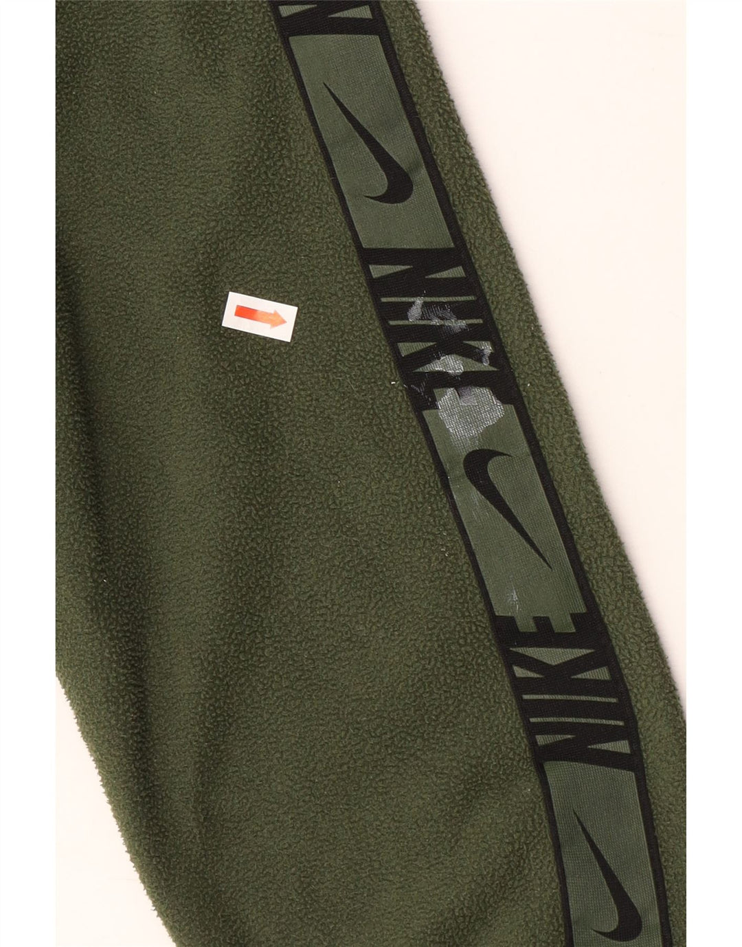 Maglione in pile con cappuccio grafico NIKE Therma-Fit da uomo XS verde poliestere