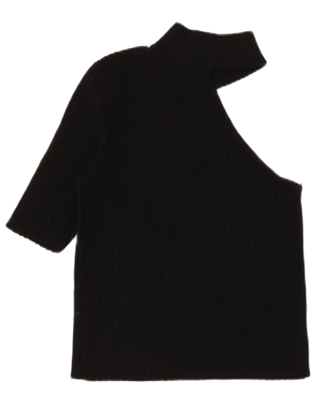 Top corto monospalla da donna Zara UK 8 piccolo nylon nero