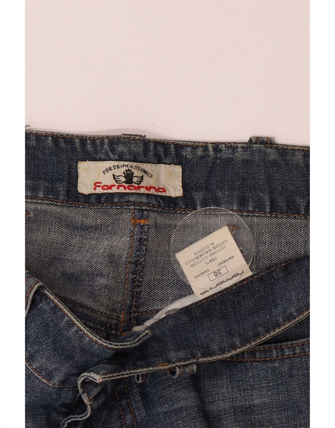Pantaloncini di jeans da donna Fornarina W30 cotone blu medio
