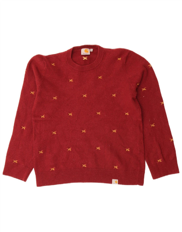 Maglione girocollo da donna con motivo astratto Carhartt UK 14 grande rosso