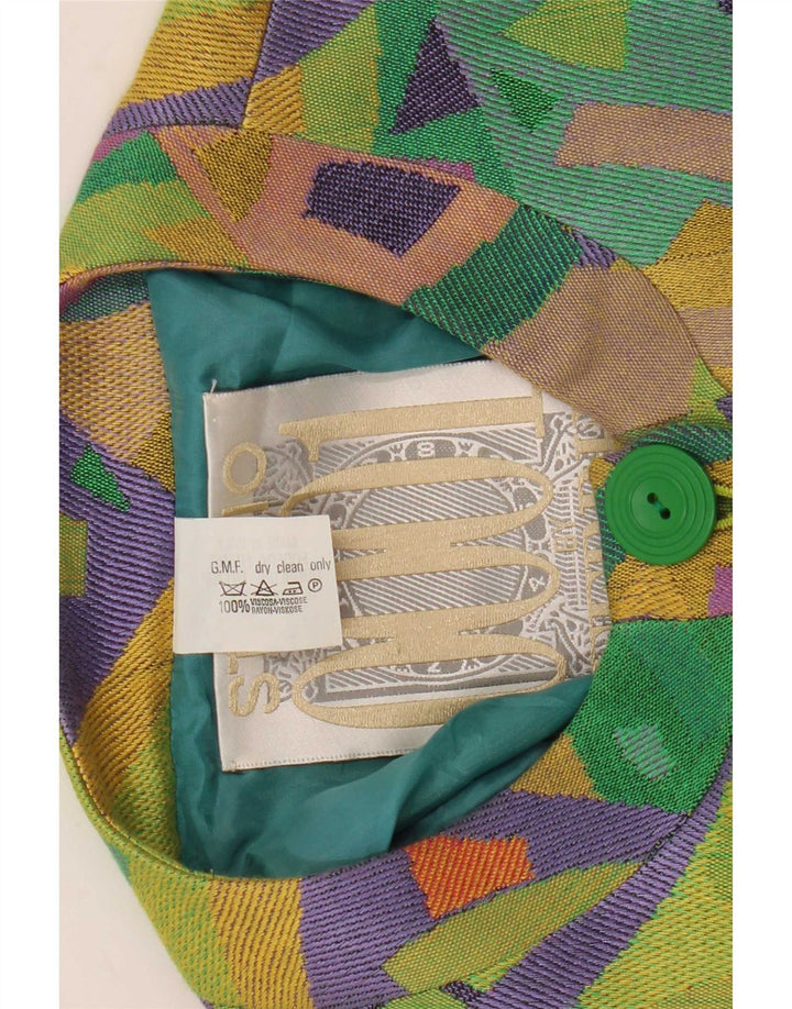 Soprabito oversize da donna Ferre con maniche a 3/4 IT 46 Large Verde geometrico