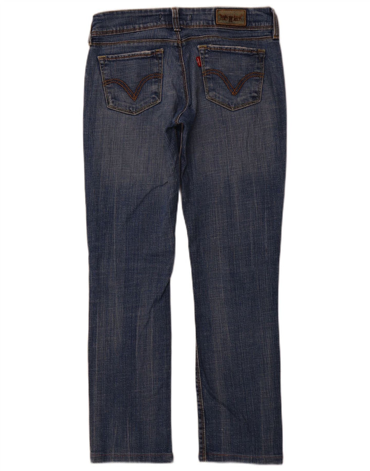 LEVI'S Jeans 571 Slim da Donna W29 L28 Blu Cotone