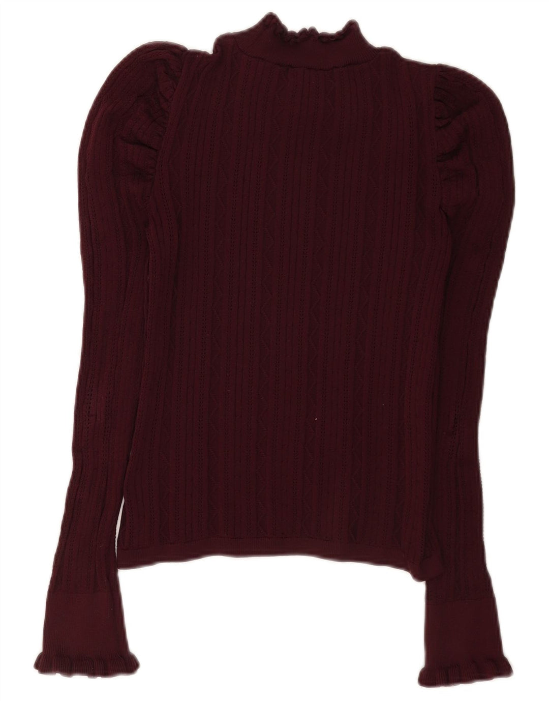 Camicetta a maniche lunghe da donna Zara UK 12 Bordeaux medio