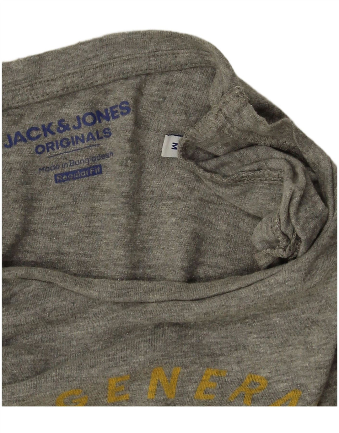 Jack & Jones T-shirt grafica da uomo con vestibilità regolare, grigio medio chiazzato