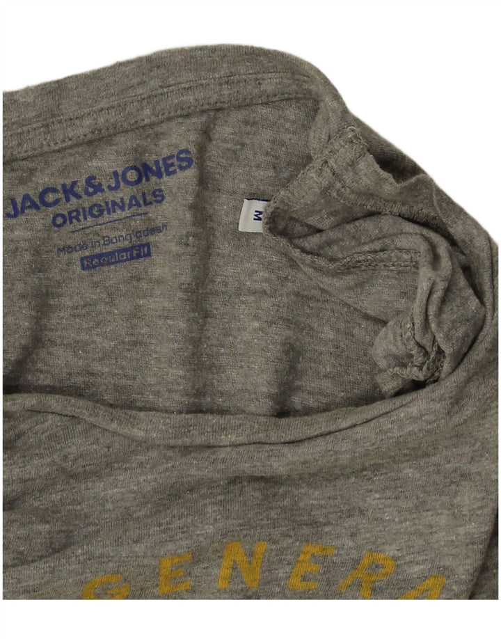 Jack & Jones T-shirt grafica da uomo con vestibilità regolare, grigio medio chiazzato