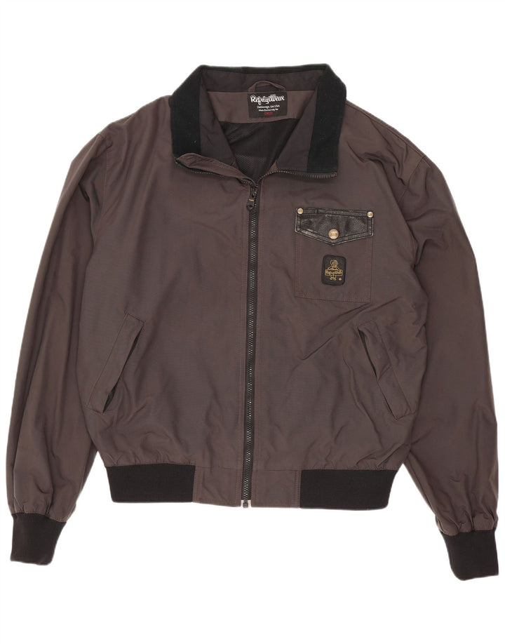 Giubbotto bomber da uomo Refrigiwear UK 40 Large grigio color block in poliammide