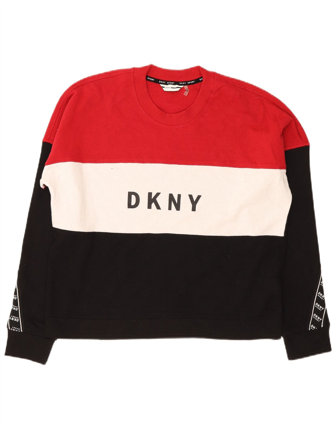 Felpa grafica da donna Dkny Jumper UK 10 Small multicolore Colourblock