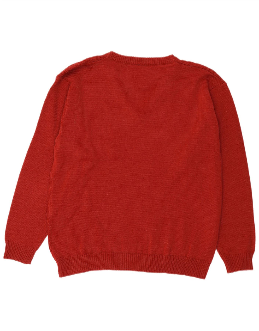Maglione da uomo con scollo a V Jacques Lorant UK 38/40 Poliacrilico rosso medio