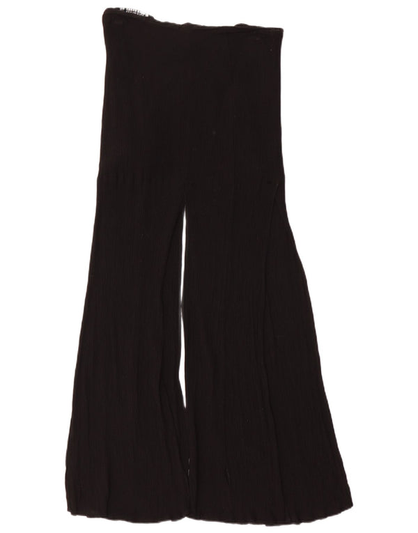 Pantaloni casual a gamba larga da donna Zara piccoli W26 L37 neri