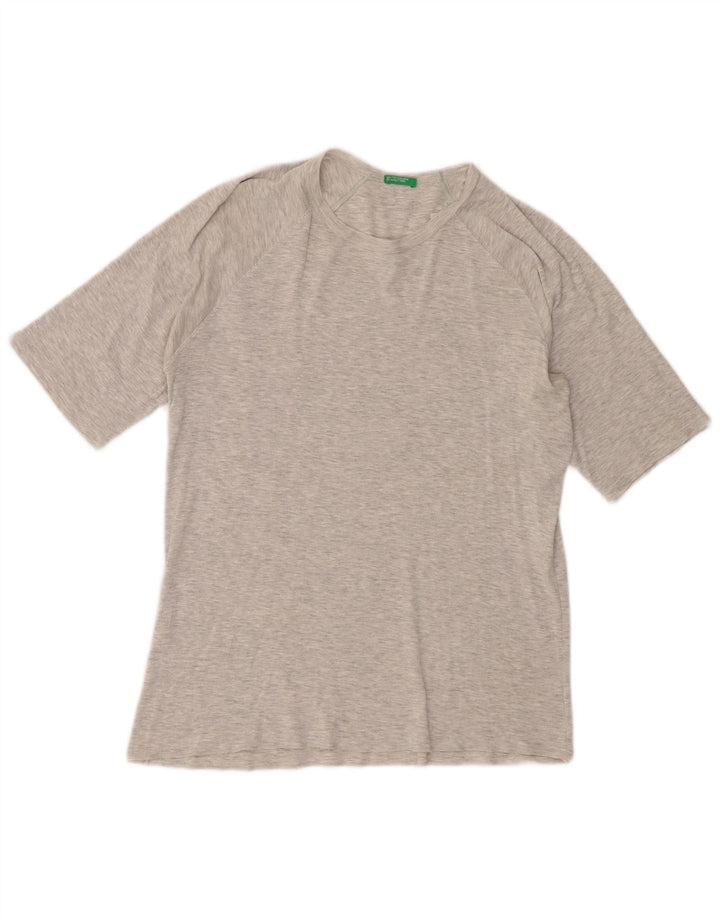 T-shirt da donna Benetton Top UK 12 Grigio medio chiazzato