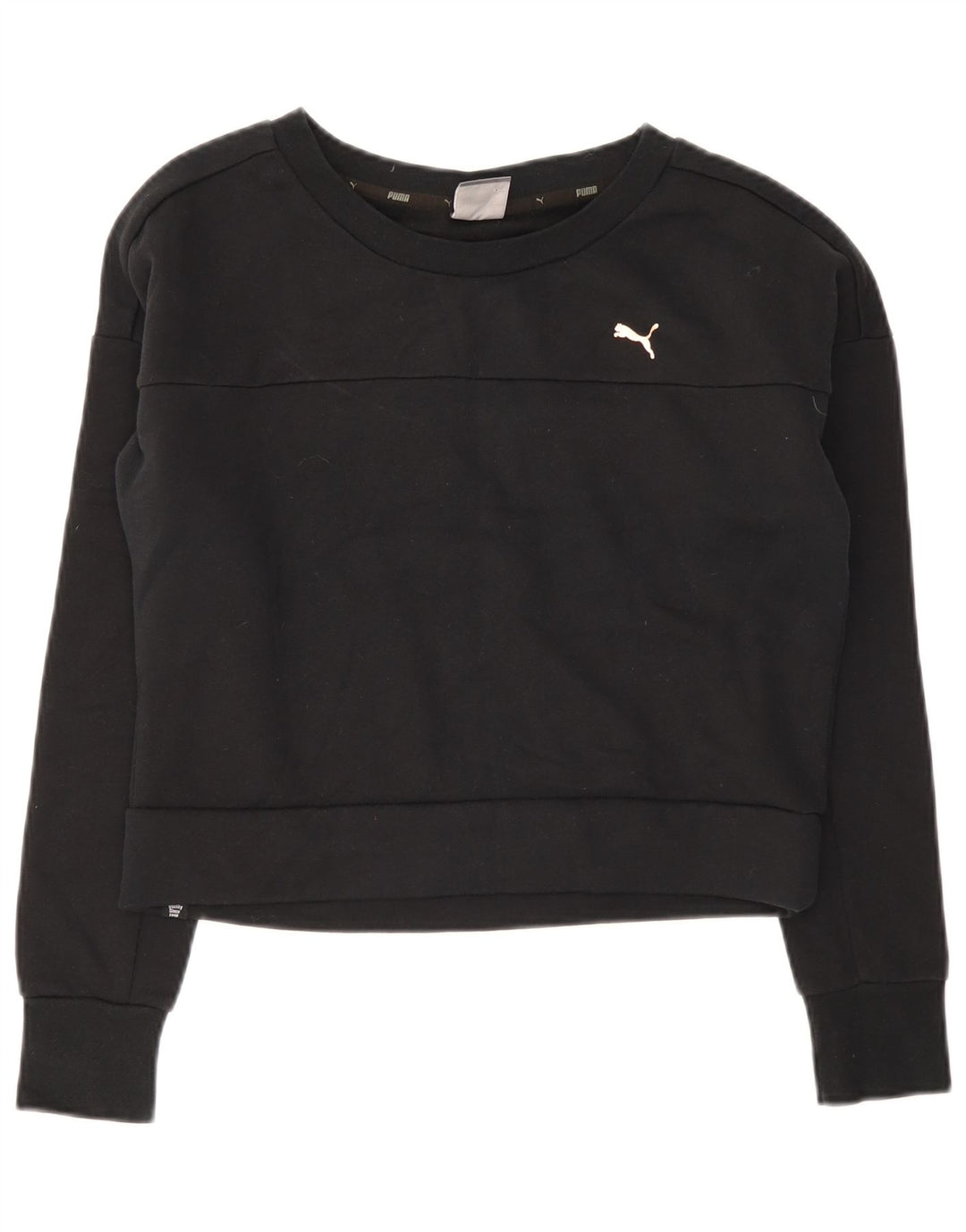Felpa corta da donna Puma UK 12 cotone medio nero