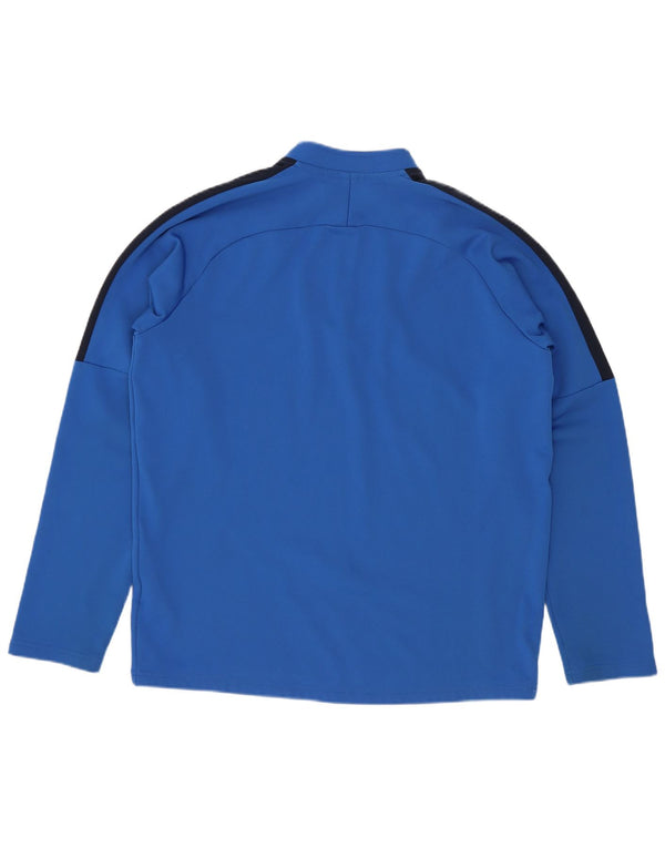 Top della tuta da ginnastica Nike da bambino con zip e collo, 13-14 anni, XL, colore blu