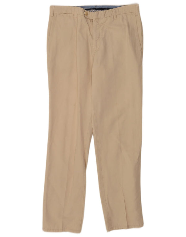 Pantaloni chino slim da uomo Milano Boggi IT 50 Large W32 L32 Cotone beige