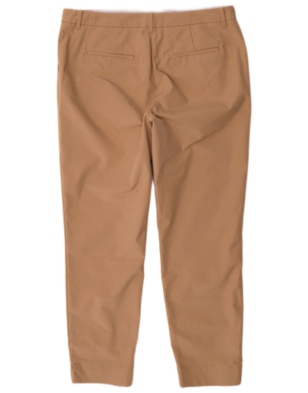 Pantaloni chino slim da donna Marks & Spencer UK 14 Large W34 L28 Cotone marrone