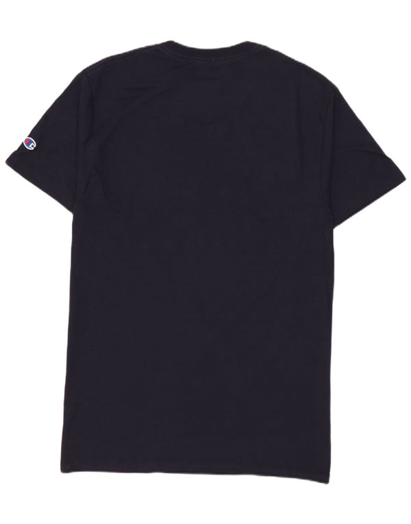 T-shirt grafica da uomo CHAMPION Top piccola blu navy