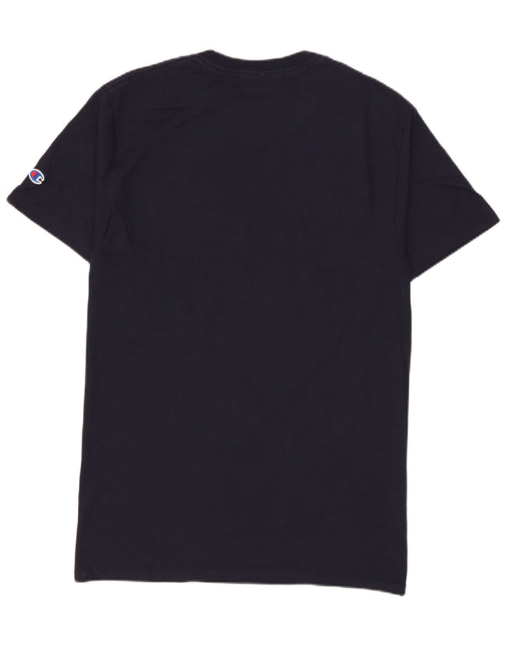 T-shirt grafica da uomo CHAMPION Top piccola blu navy