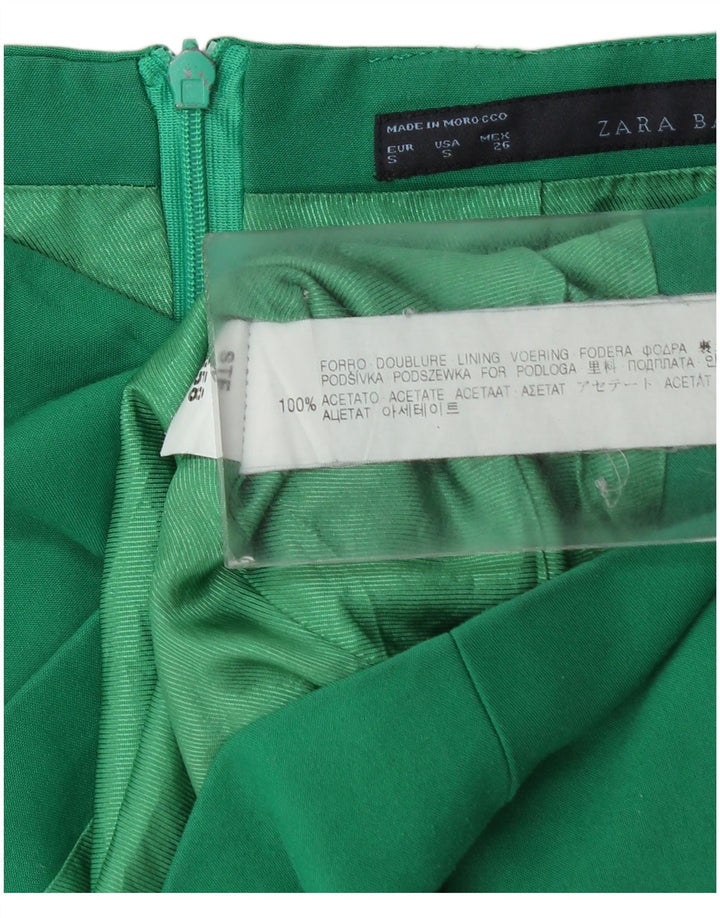 Minigonna Zara da donna piccola W26 acetato verde