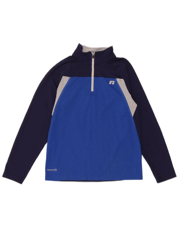 Russell Athletic Boys Pullover Tracksuit Top 10-11 Years Large Navy Blue