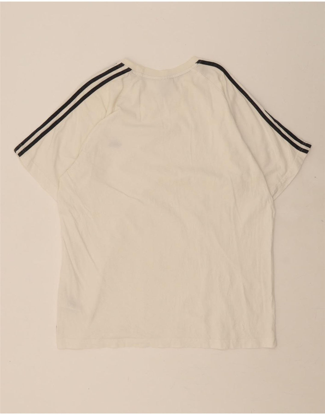 ADIDAS Mens T-Shirt Top XL White Cotton Vintage Adidas and Second-Hand Adidas from Messina Hembry 