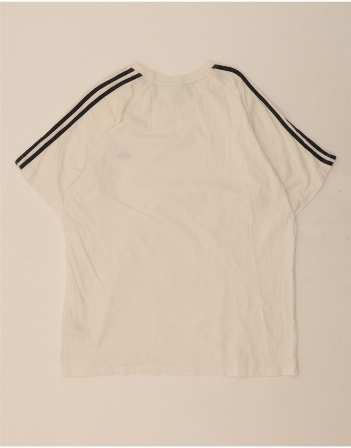 ADIDAS Mens T-Shirt Top XL White Cotton Vintage Adidas and Second-Hand Adidas from Messina Hembry 