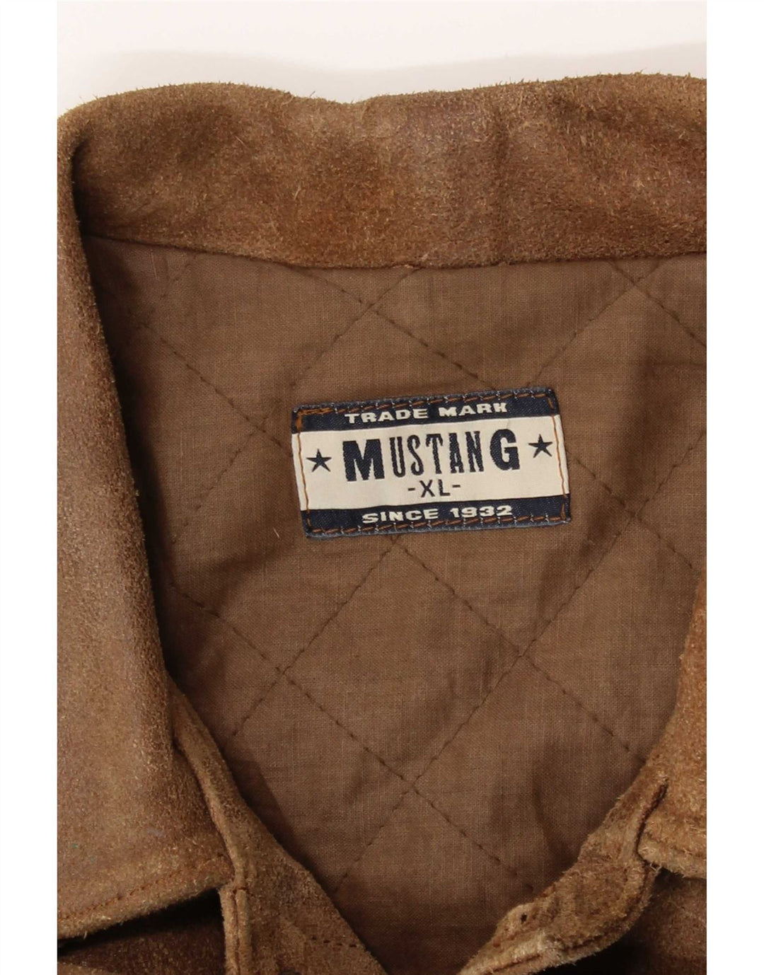 Giacca in pelle bomber da uomo Mustang UK 42 XL Marrone
