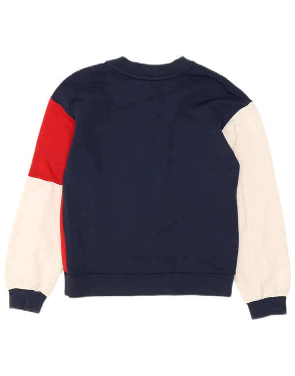 Tommy Hilfiger Ragazzi Felpa Maglione 13-14 anni Colorblock multicolore