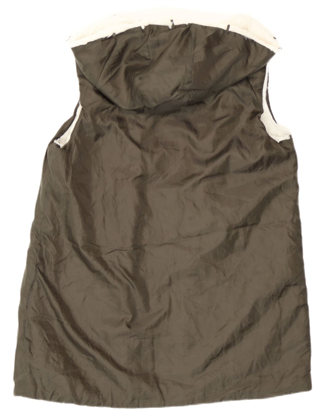 Gilet foderato con cappuccio lungo da donna Oasis UK 14 Verde medio Poliammide