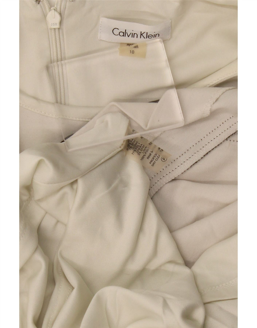 CALVIN KLEIN Abito da donna senza maniche a trapezio US 10 a righe bianche grandi