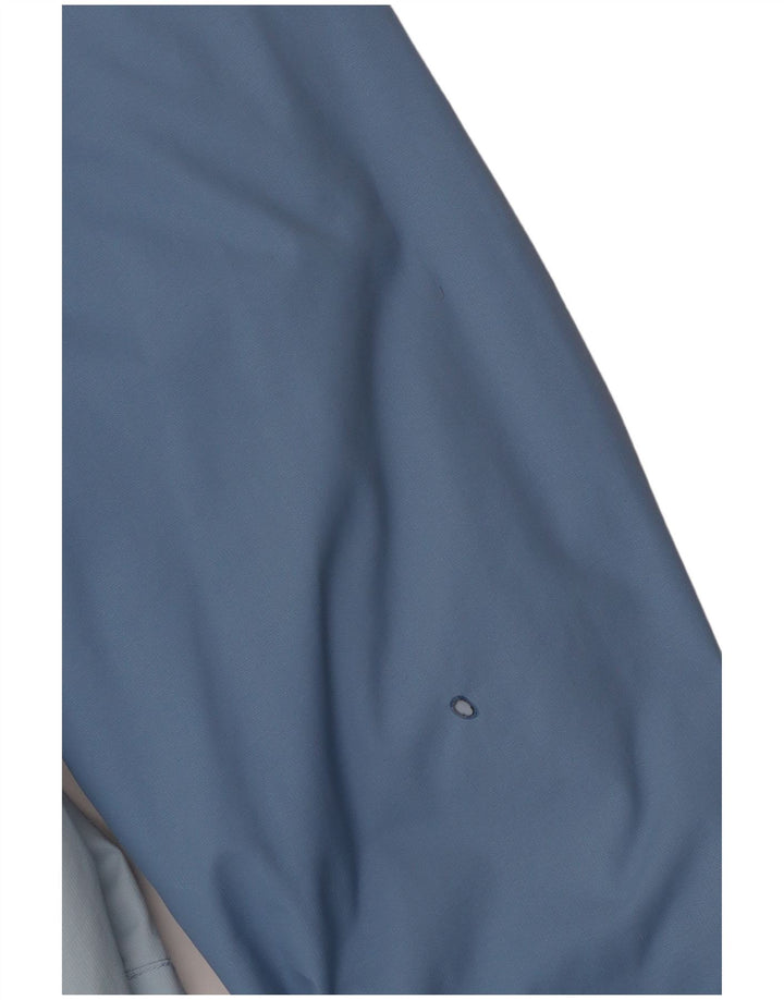 COLUMBIA Giacca antipioggia oversize con cappuccio da donna UK 18 XL Blu Colourblock