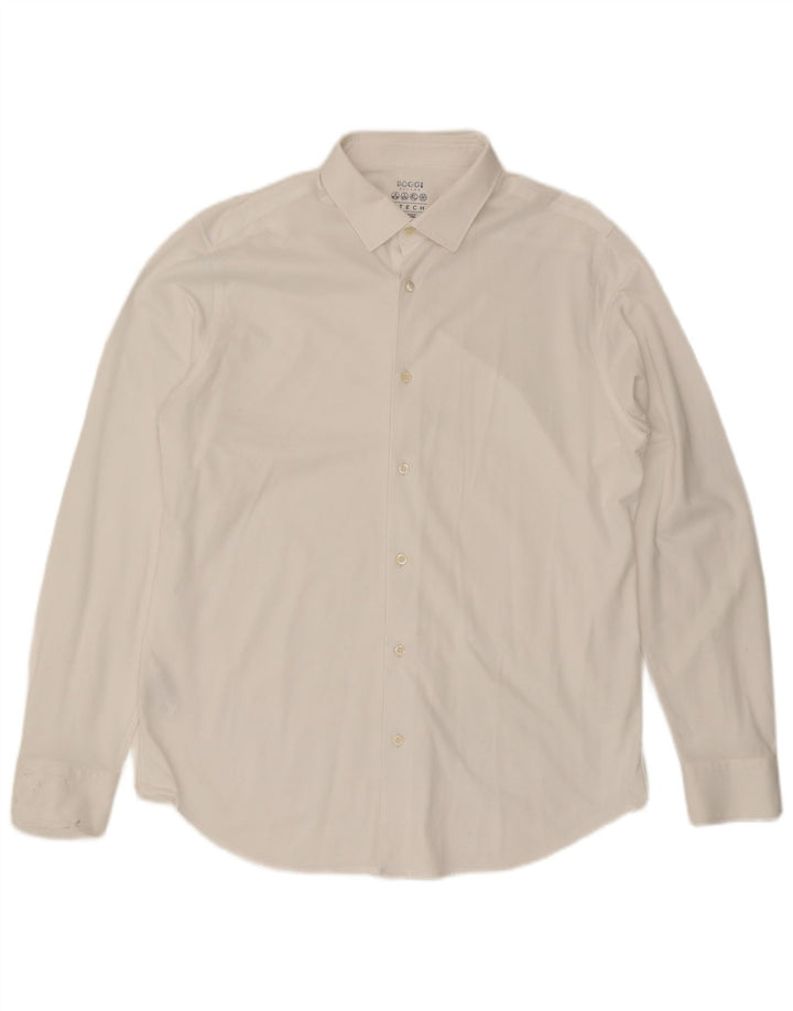 Camicia da uomo Boggi XL in cotone bianco