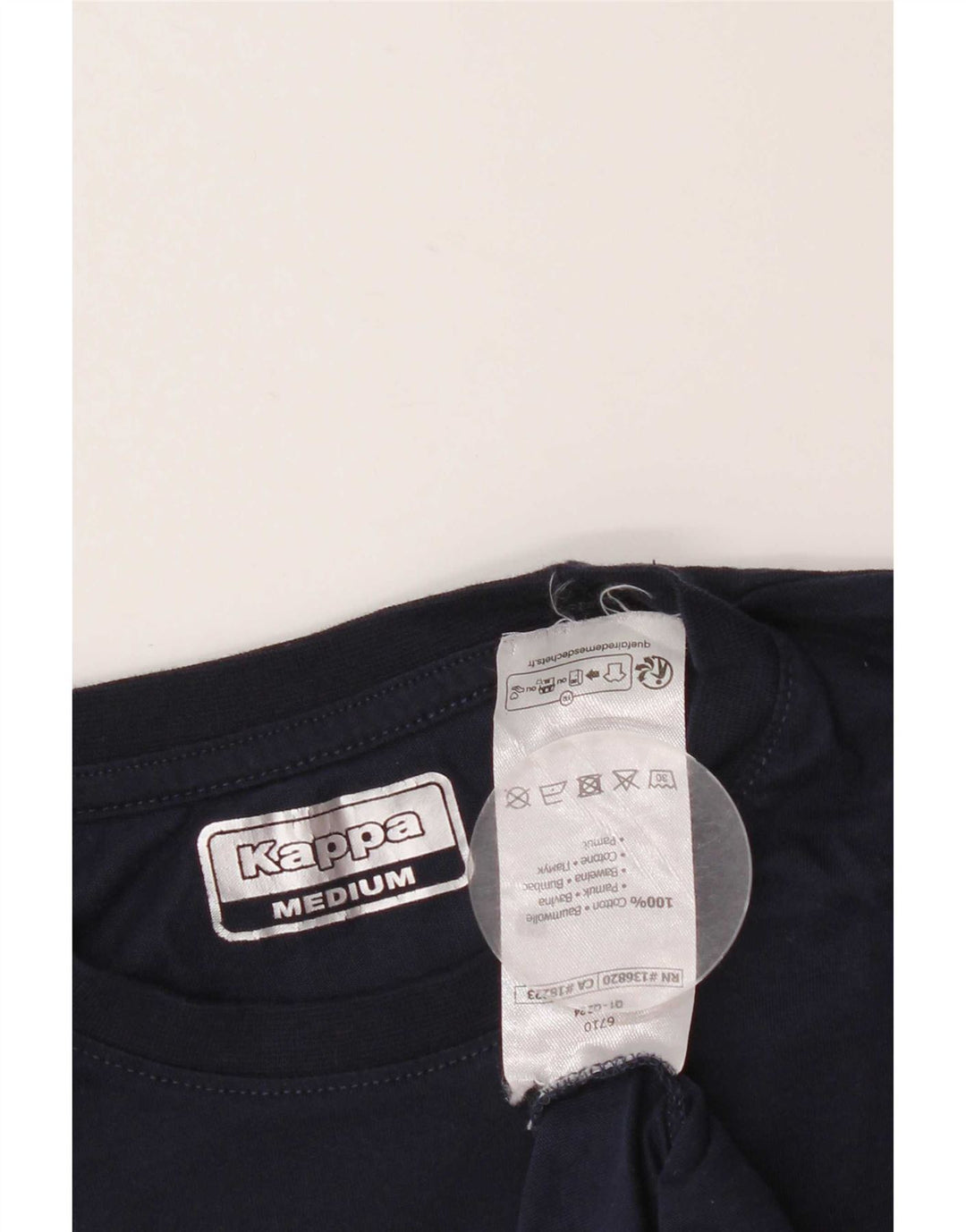 T-shirt grafica da uomo Kappa Top in cotone blu navy medio