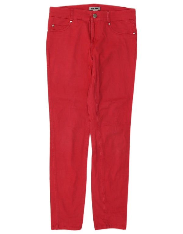 Jeans slim da donna Dkny US 2 XS W28 L28 cotone rosso