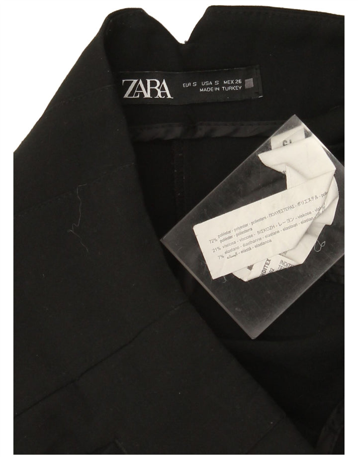 Pantaloni chino affusolati da donna Zara piccoli W26 L27 poliestere nero