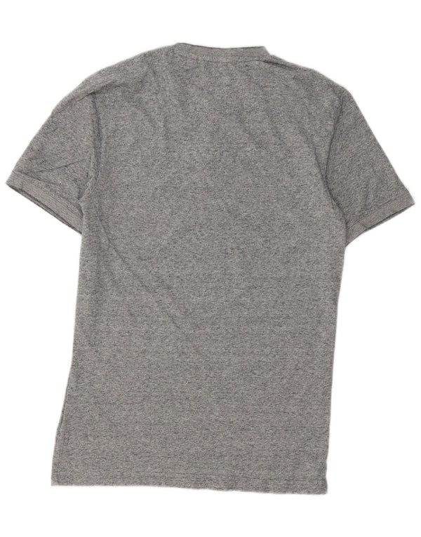 T-shirt da uomo SUPERDRY Top grande in cotone chiazzato grigio