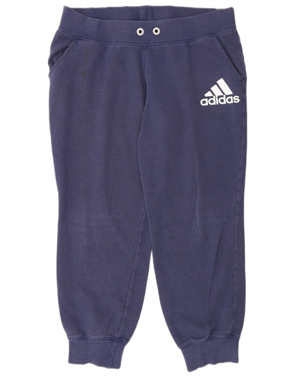 Pantaloni da tuta con grafica Adidas da donna Joggers UK 16/18 Large Blu navy