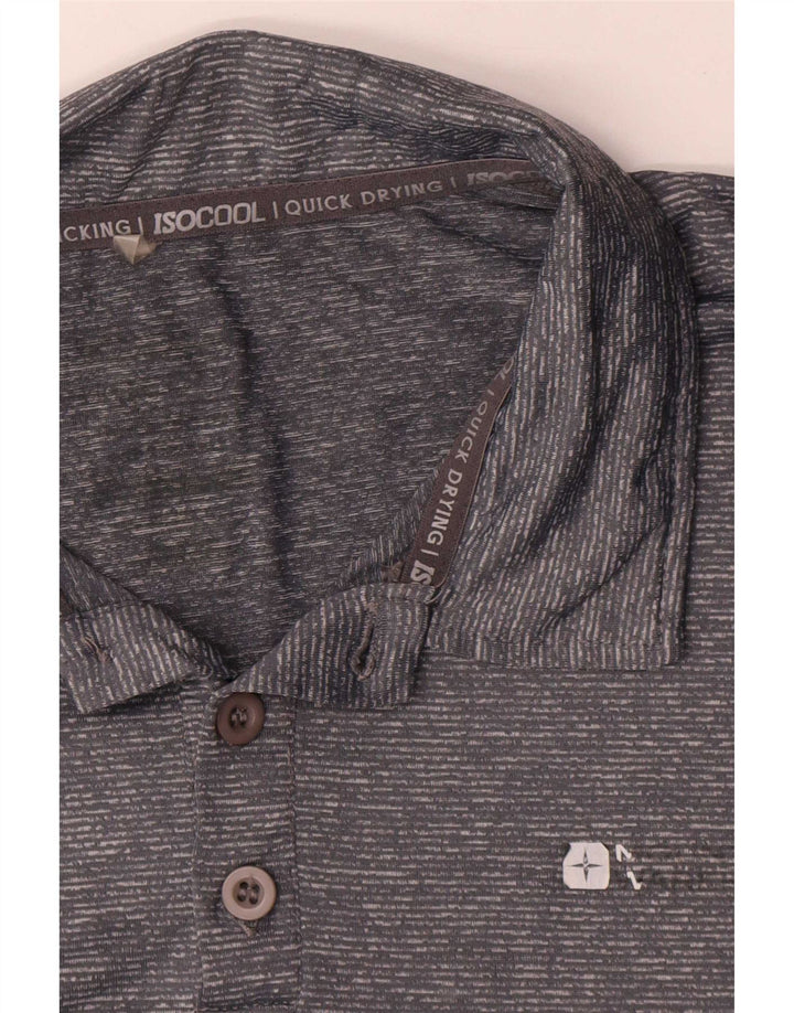 Polo da uomo Mountain Warehouse XL in nylon chiazzato grigio